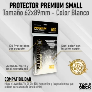 Protector Premium Small 62x89mm color Blanco