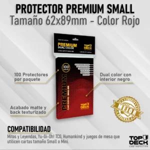 Protector Premium Small 62x89mm color Rojo