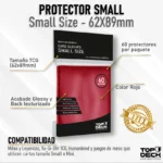 Protector Small 62x89mm color Rojo