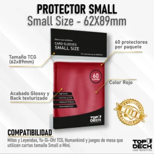 Protector Small 62x89mm color Rojo