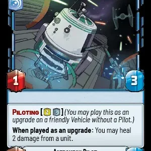 Astromech Pilot Foil STWU JTL Ingles