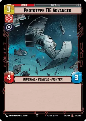 Prototype TIE Advanced STWU JTL Ingles