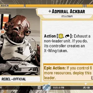 Admiral Ackbar Hyperspace STWU JTL Ingles