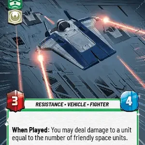 Resistance Blue Squadron Hyperspace Foil STWU JTL Ingles